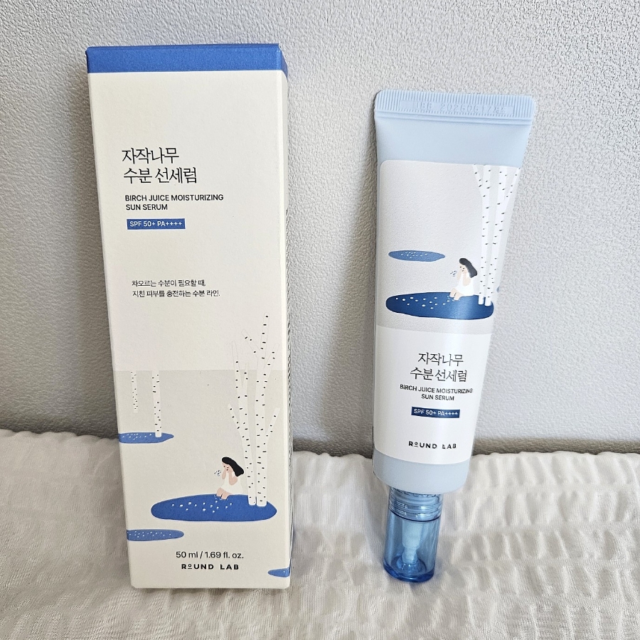 라운드랩 자작나무 수분 선세럼 50ml 후기｜촉촉한 선세럼 사용감 & 댓글 이벤트 당첨💙