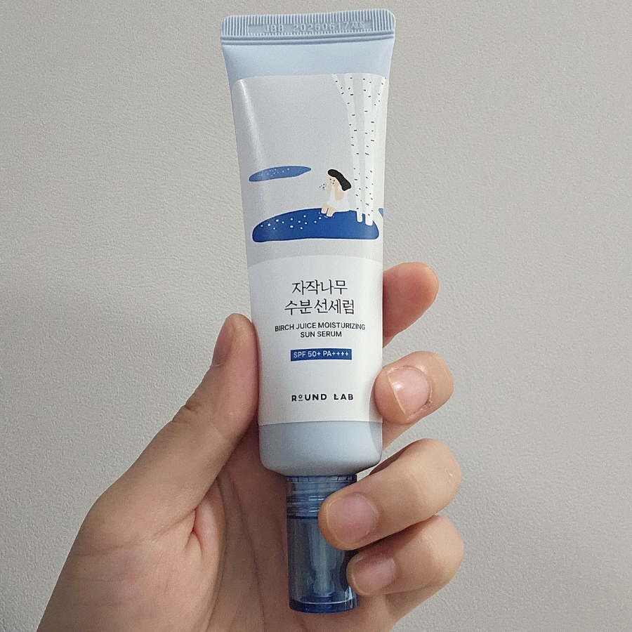 라운드랩 자작나무 수분 선세럼 50ml 후기｜촉촉한 선세럼 사용감 & 댓글 이벤트 당첨💙