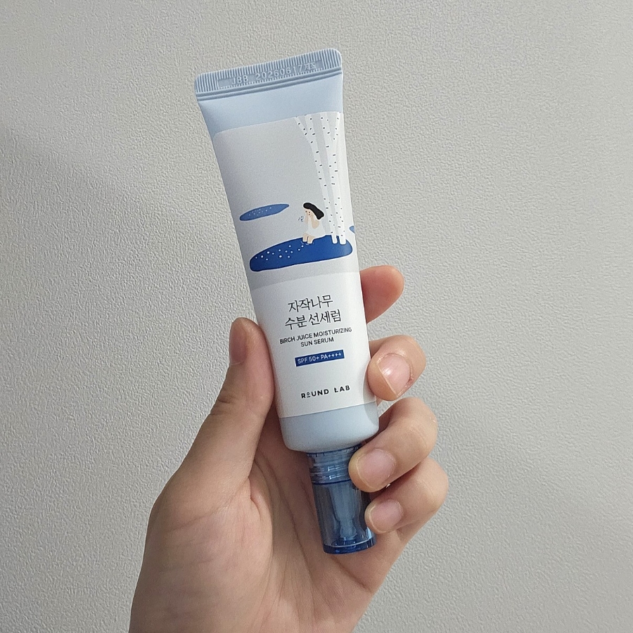 라운드랩 자작나무 수분 선세럼 50ml 후기｜촉촉한 선세럼 사용감 & 댓글 이벤트 당첨💙